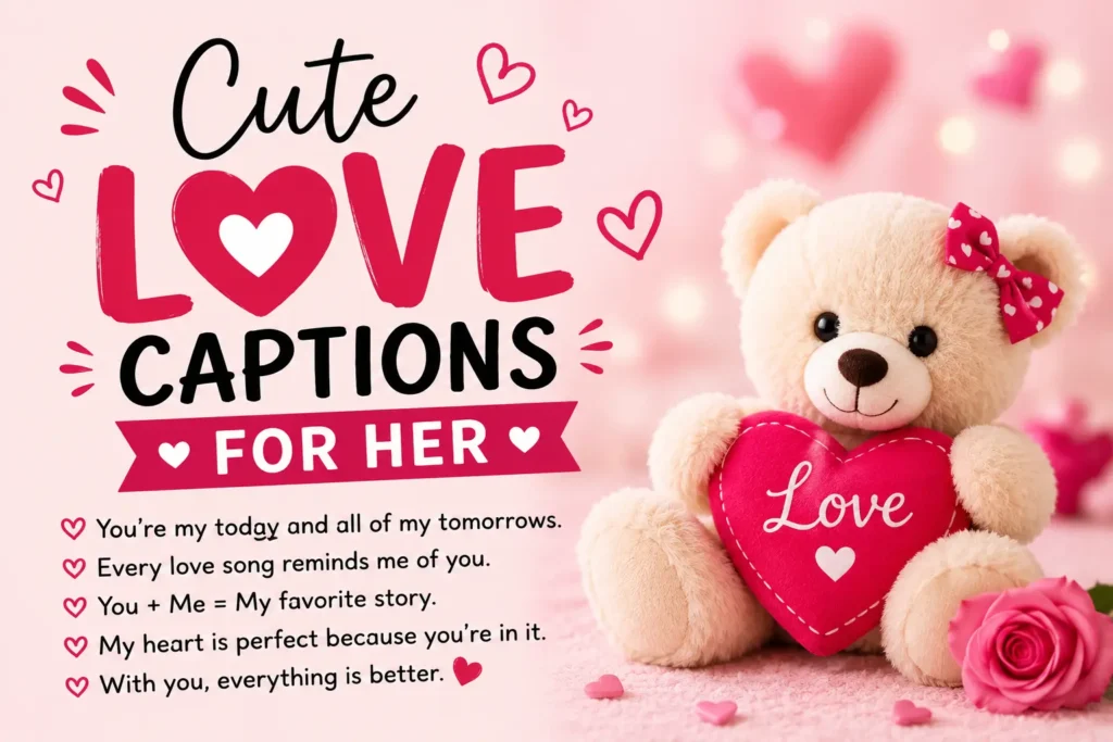 cute love captions for her